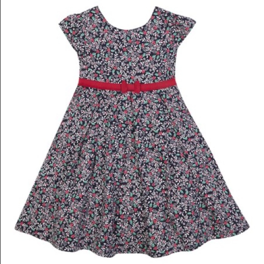 Toddler 3/4 navy holly dress, new in bag
